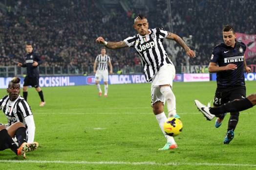 Vidal colpisce: è il 3-0. LaPresse